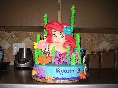 Ariel Birthday Cake on Ariel Cake