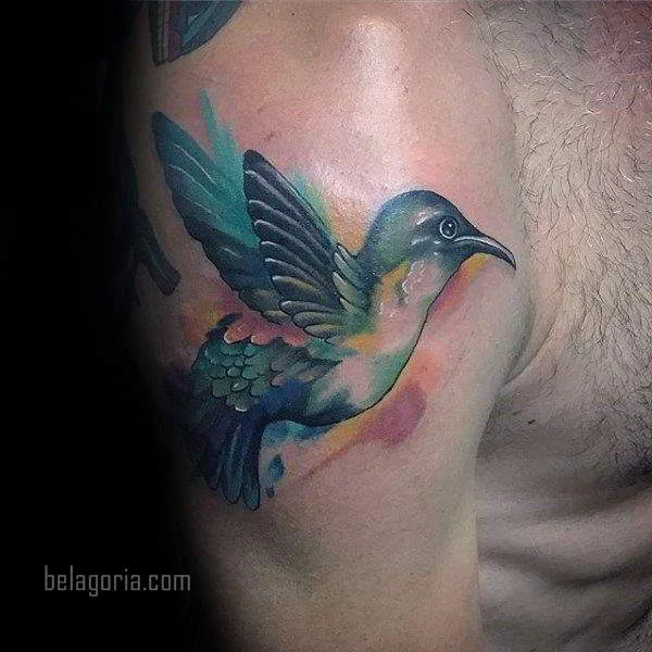 imagen del Tatuaje de un Colibrí