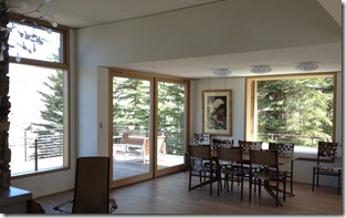 Aluminum clad double pivot door