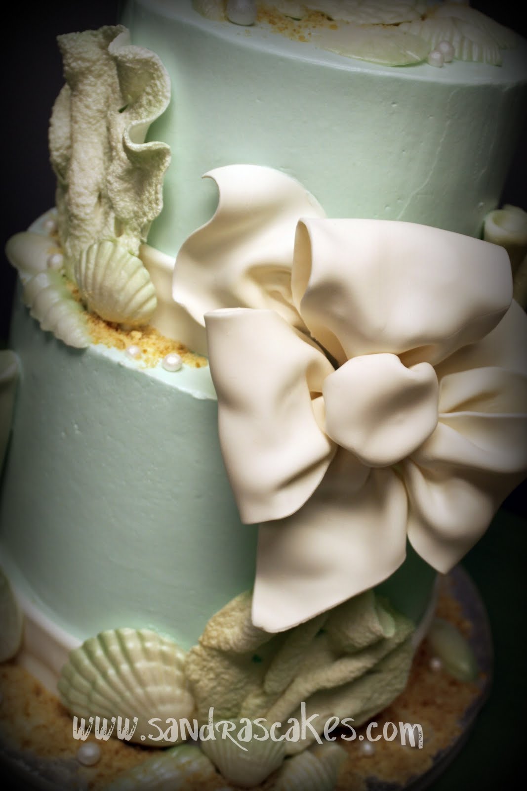 Beautiful Beach Wedding Cake