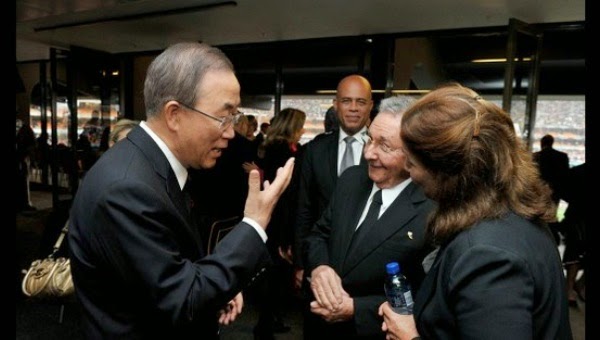 Raúl Castro y Ban Ki-Moon trataron temas de agenda global