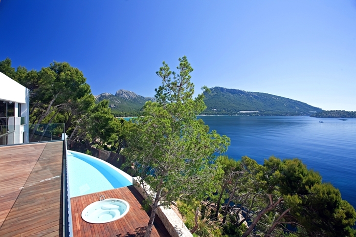 Sea view from Modern mansion on the cliffs of Mallorca 