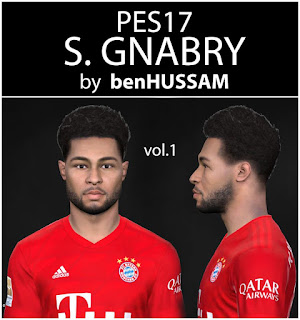PES 2017 Faces Serge Gnabry by BenHussam