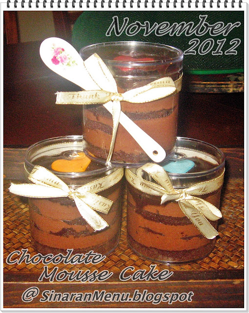 SinaranMenu: Chocolate Mousse Cake In A Jar