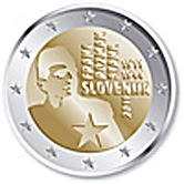 slovenia 2 euroa kolikko Franc Rozman 2011