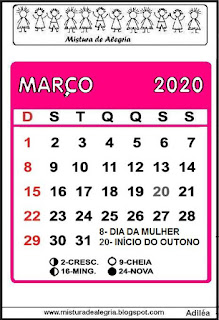 Calendário de 2020