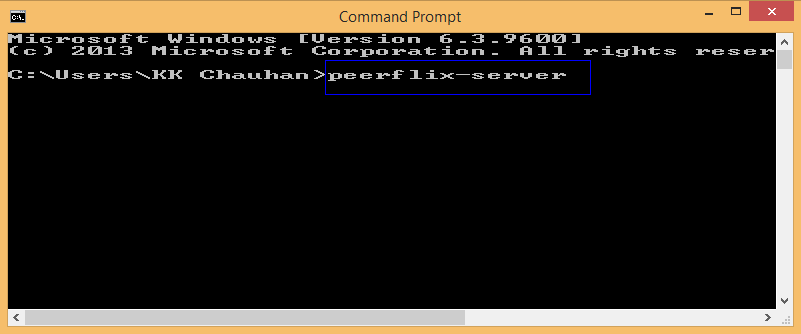 peerflix-server Command