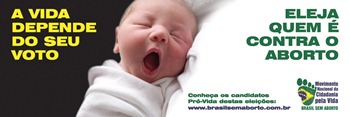 Outdoor Campanha A Vida depende do seu Voto