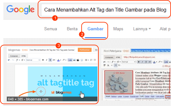 Fungsi Alt Tag dan Title Gambar pada Blog