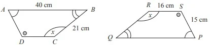 trapesium ABCD dan PQRS