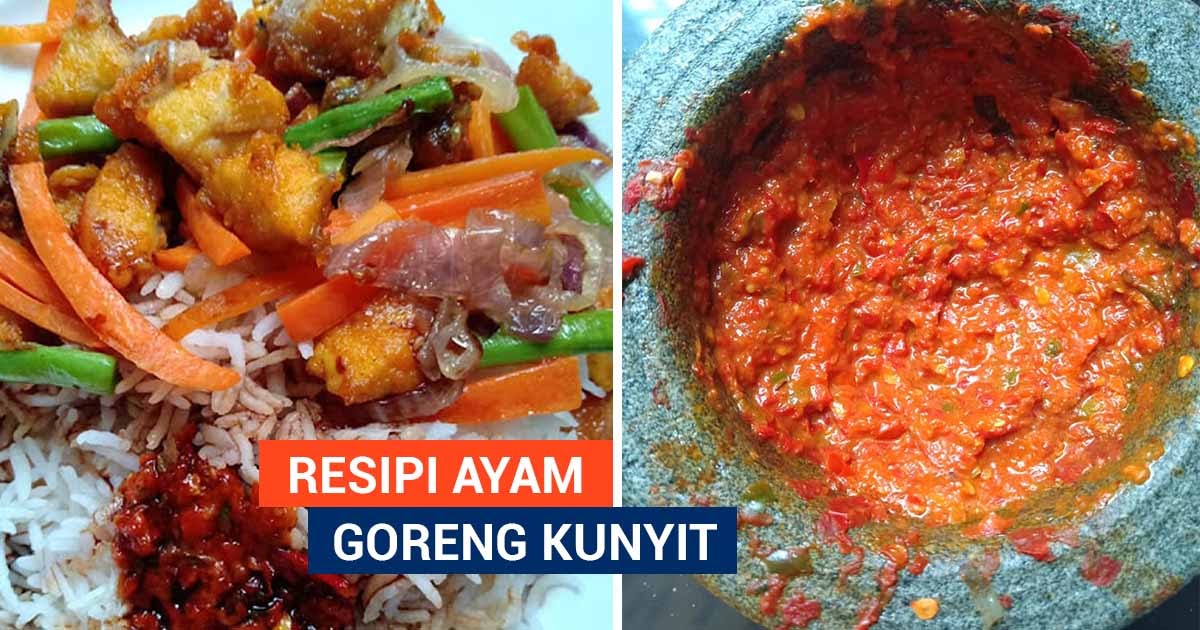 6 Langkah Mudah Buat Ayam Goreng Kunyit Berempah Yang 