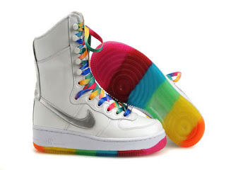 Rainbow nike shoes/Air Force One Rainbow Sneaker/Converse rainbow ...