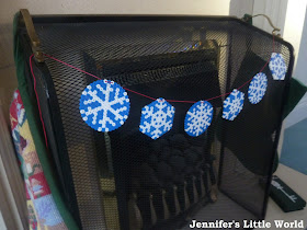 Hama bead snowflake Christmas bunting