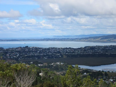 Whangarei desde el monte Parihaka, Nueva Zelanda