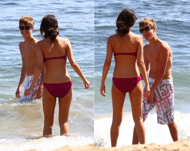 justin bieber and selena gomez at the beach. Selena Gomez#39;s Beach Date?