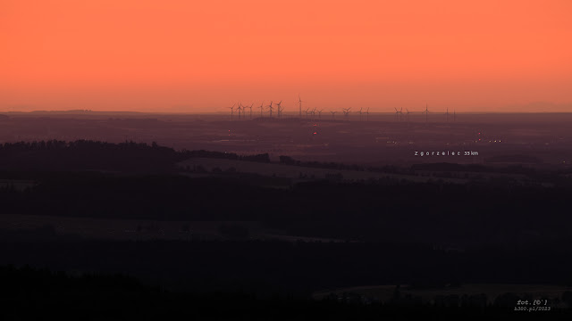 Zgorzelec oraz wiatraki koło Görlitz