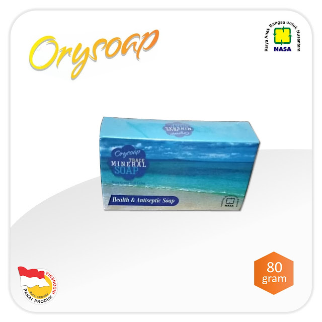 ORYSOAP Trace Mineral Soap adalah sabun mandi ORYSOAP series dari NASA yang dapat membantu membersihkan tubuh sewaktu mandi dan memberikan keharuman pada badan.