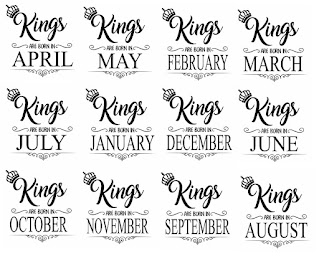 King Are Born in Month svg,cut files,silhouette clipart,vinyl files,vector digital,svg file,svg cut file,clipart svg,graphics clipart