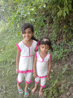 Ashpia & Afia in the bank of Chitra River of her Grant father'S house