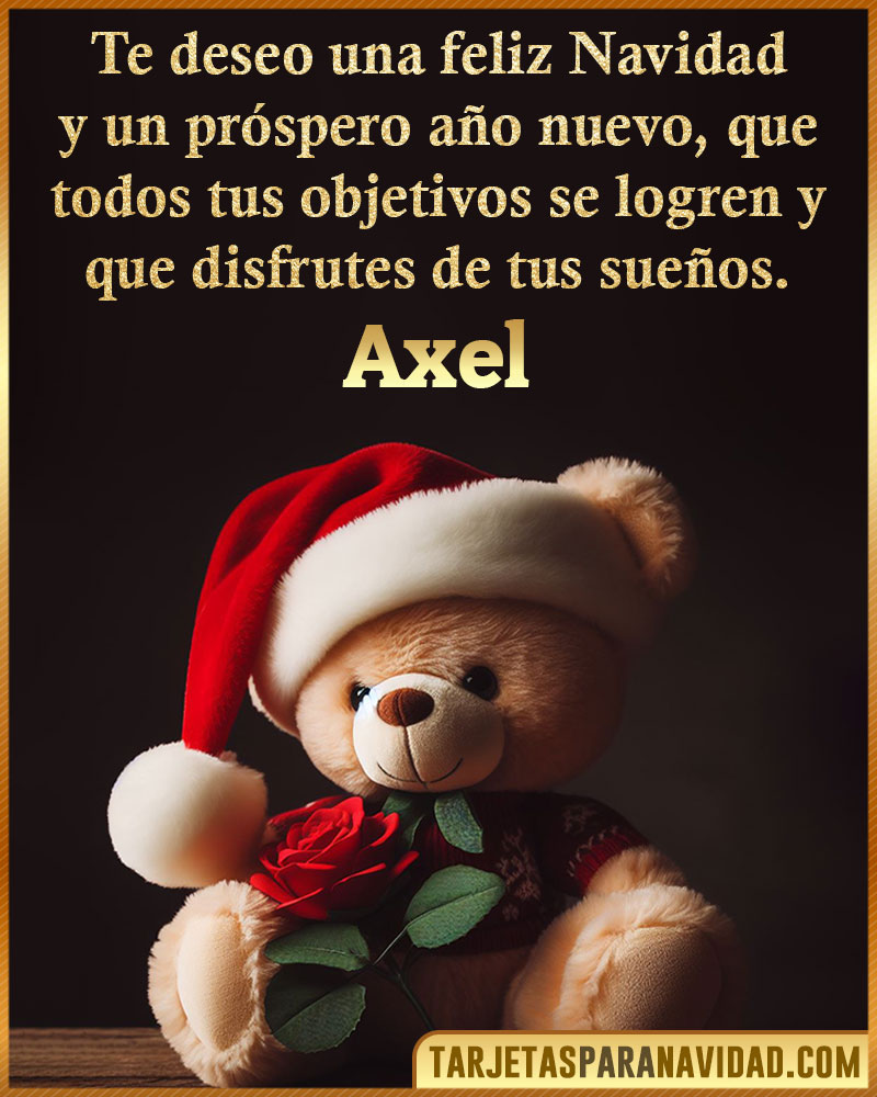 Felicitaciones de Navidad para Axel