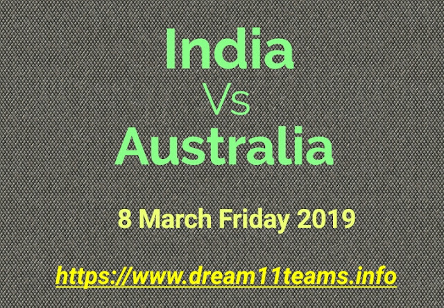 India vs Australia 3rd ODI Dream11 Team