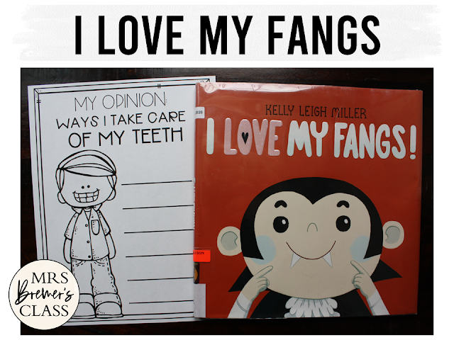 I Love My Fangs book activities unit with literacy companion activities and a craftivity for Kindergarten and First Grade