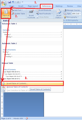 Tutorial Membuat Daftar Isi Otomatis dan Manual Termudah