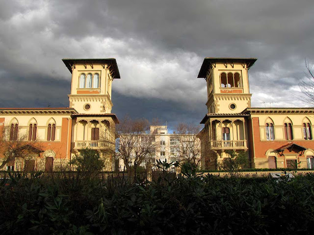 Liberty villa, eclectic style, viale Italia, Livorno