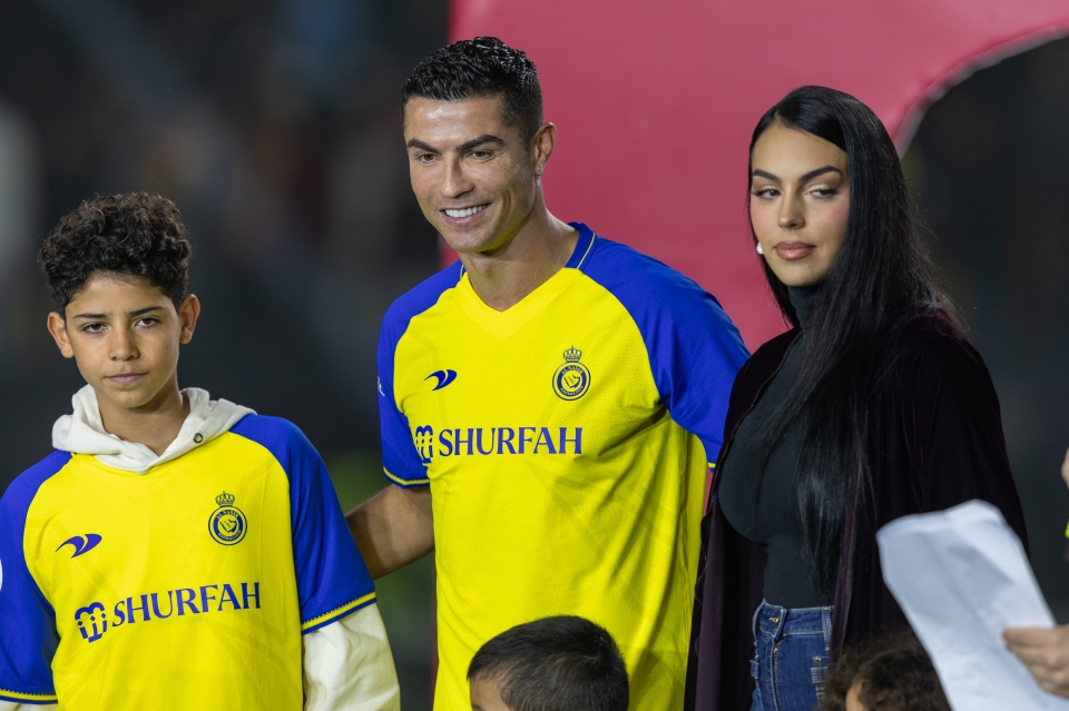 ‘Supporting the big brother’ – Georgina Rodriguez and Mateo Ronaldo watch on as Cristiano Ronaldo Jr joins Saudi Arabian academy after spells with Manchester United, Juventus and Real Madrid
