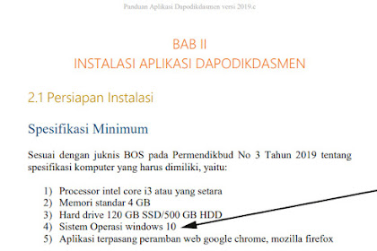√ Komputer Harus Memakai Windows 10 Untuk Performa Optimal Aplikasi
Dapodikdasmen Versi 2019.C
