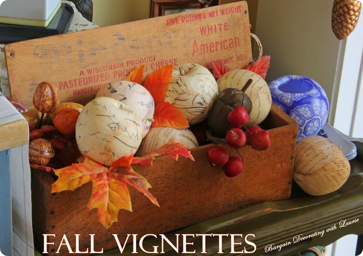 Fall Vignettes-Bargain Decorating with Laurie