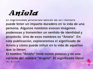 significado del nombre Aniela