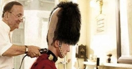 British Royal Guard Barber Haircut ~ Silly Bunt Funny