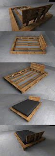 tempat tidur sederhana dari kayu