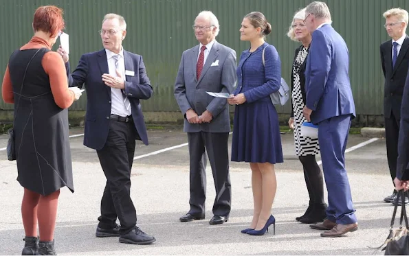 King Carl Gustav of Sweden and Crown Princess Victoria of Sweden visited Swedish Migration Board in Restad farm in Vanersborg Uddevalla
