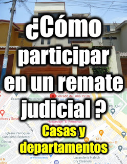 Como participar en un remate electronico judicial en Lima, Perú