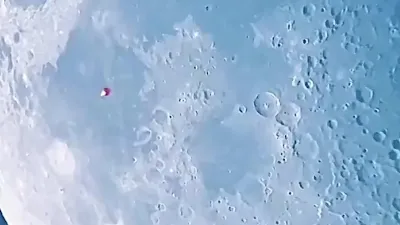 Lunar UFO caught on telescope camera.