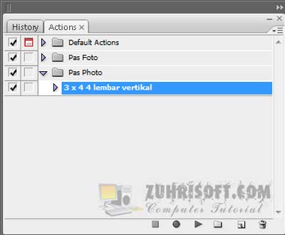 Cara membuat Action untuk cetak pas foto dengan Photoshop