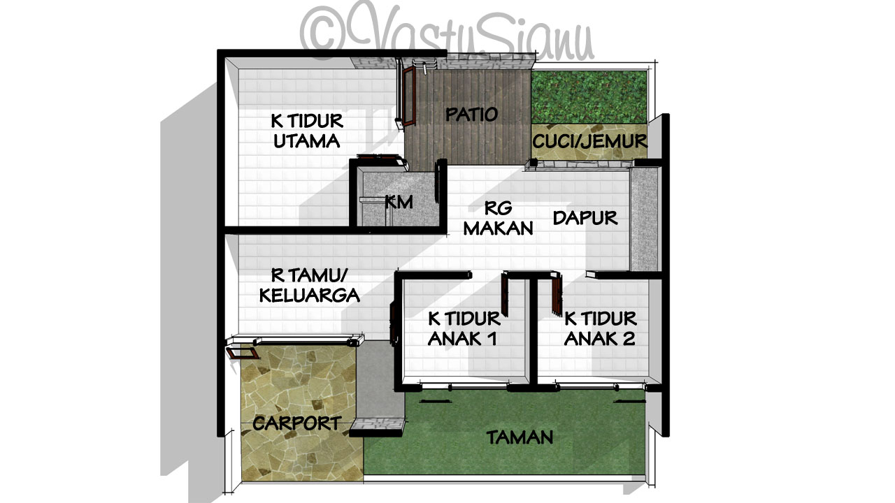 Galeri Desain Rumah 3 Kamar Leter L Terlengkap Pack Interior