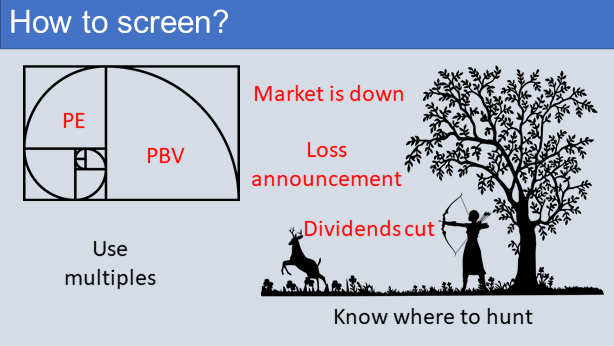 How to screen for undervalued stocks