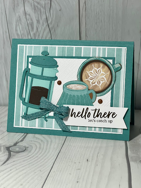 Coffee-themed greeting card using A Little Latte Suite Collection from Stampin' Up!