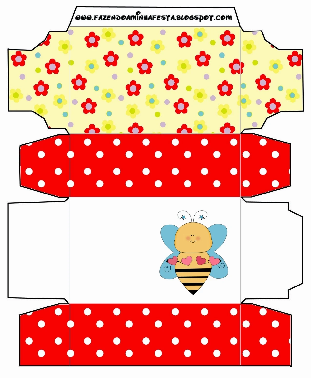 Bees  Free Printable Box.