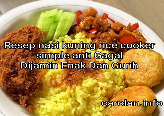 Resep nasi kuning rice cooker