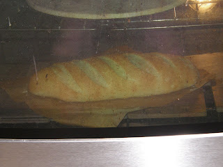 French bread batard in my oven.