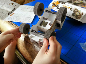 Building an electric stunt buggy model  kit from Interplay