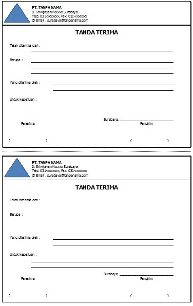 Contoh Tanda Terima Yang Baik dan Benar  Cara Buat Surat