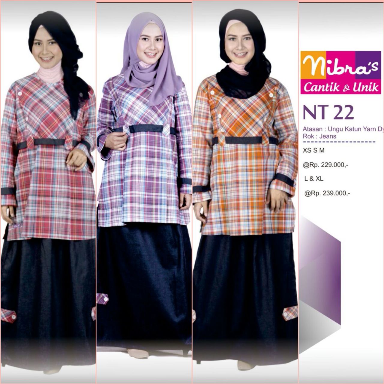 BAJU REMAJA SETELAN NIBRAS TEEN NT 22