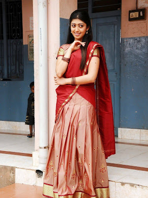 Actress Prathishta Red Saree Photos