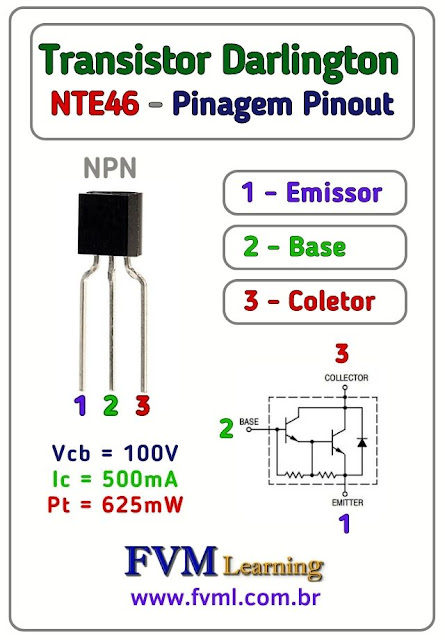 Datasheet-Pinagem-Pinout-transistor-NPN-NTE46-Características-Substituição-fvml