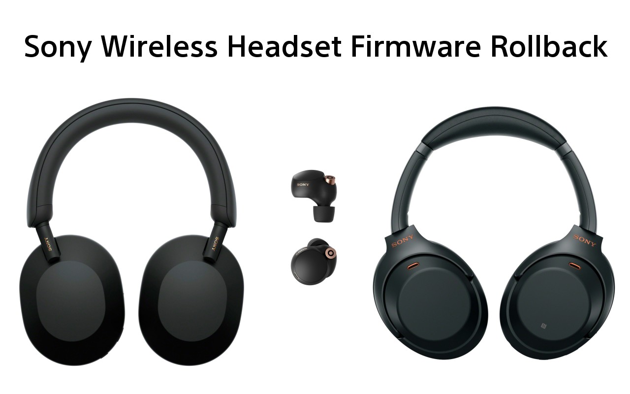 Reverse Sony headphone firmware update
